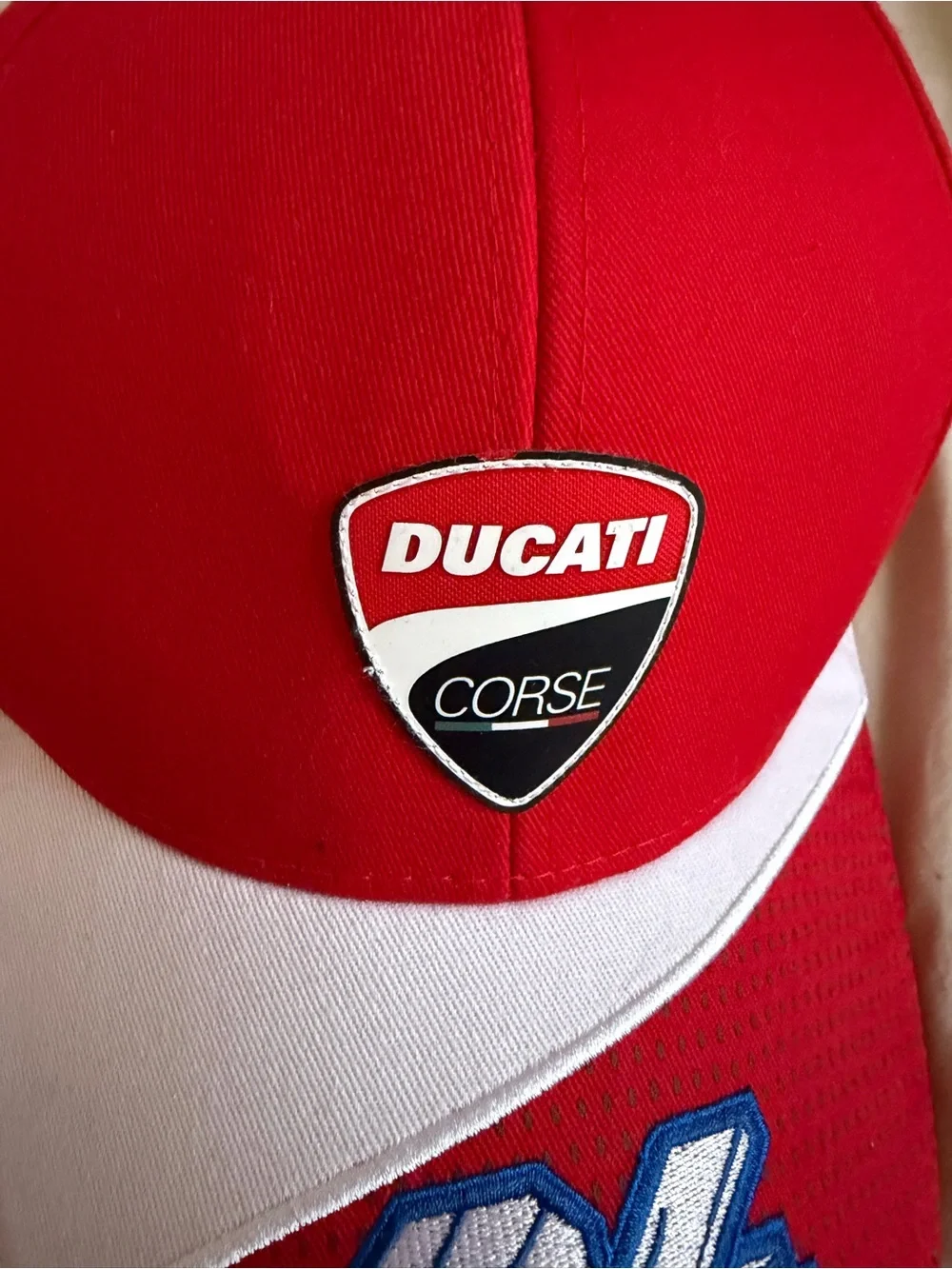 Ducati Corse Andrea Dovizioso 04 Snapback Hat Cap Red White Moto GP Racing